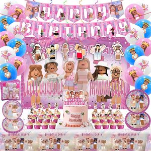 Aldernest Birthday Party Supplies - Theme Children's Party Decorations Included Happy Birthday Banner, Backdrop, Hanging Swirls, Tablecloth