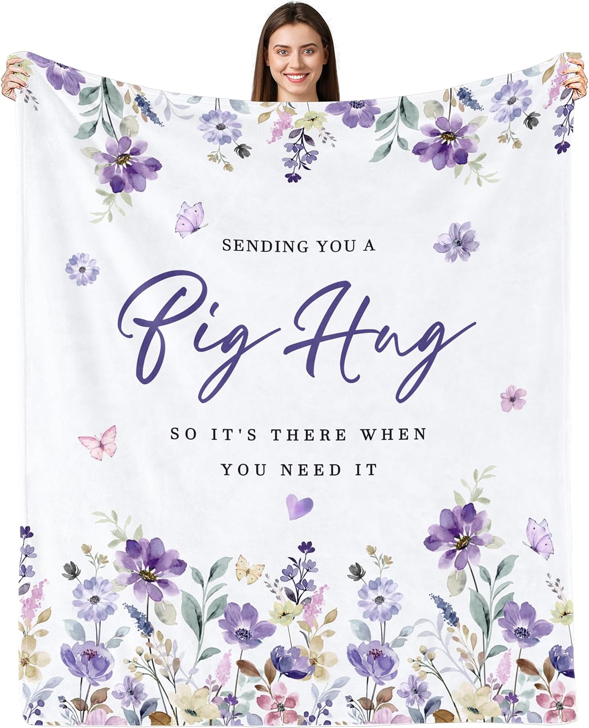 Barleyfield Get Well Gifts for Women, Inspirational Gifts for Women, 50*60, Purple-hug