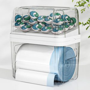 Ashenby 2-in-1 Trash Bag Holder Laundry & Dishwasher Pods Container, 2.5 pounds
