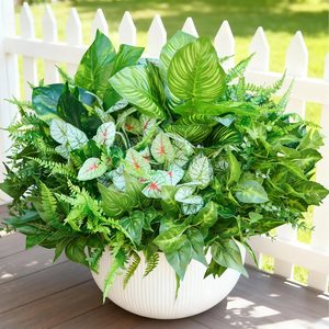 Aldernest 12 Bundles Artificial Plants Outdoor, UV Resistant Greenery