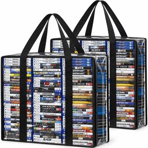 Copperlyn Clear DVD Storage Bags, 2 Pack | 140 DVDs, Blu-ray & Video Games