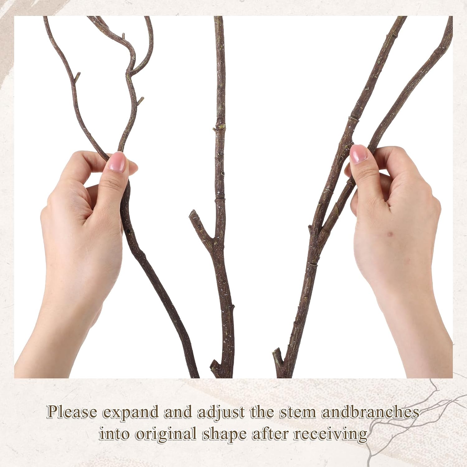 Aldernest 6 Pcs 47.2 Inch Lifelike Curly Willow Branches Artificial, Brown, 0.98 kg
