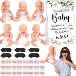 Brackenly 37 Pcs Baby Shower Diaper Changing Game Supplies, Cute, 4.02 pounds