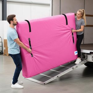 Aldernest Twin Mattress Bags for Moving and Storage, 10Mil Thicker PE, Adhesive Strap, Pink