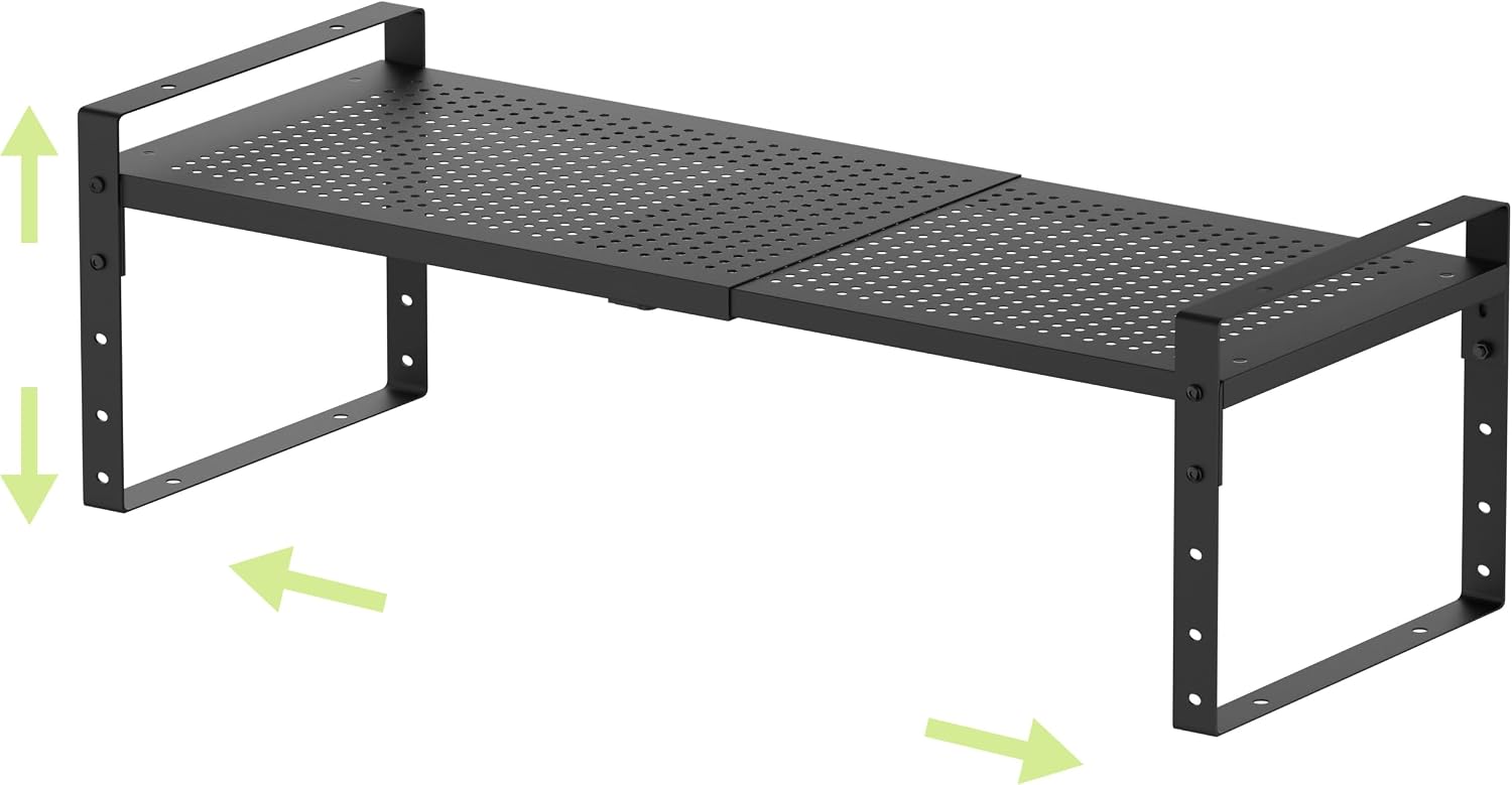 Ashenby Expandable Shoe Rack Heavy-Duty Closet Organizer Adjustable Shelf Stackable Metal Framework for Entryway, Garage,RV,Pantry,Cabinet