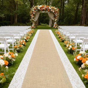 Ashenby 3ft x 20 ft Wedding Aisle Runner Outdoor for Wedding Ceremony, Brown, 60 Square Feet