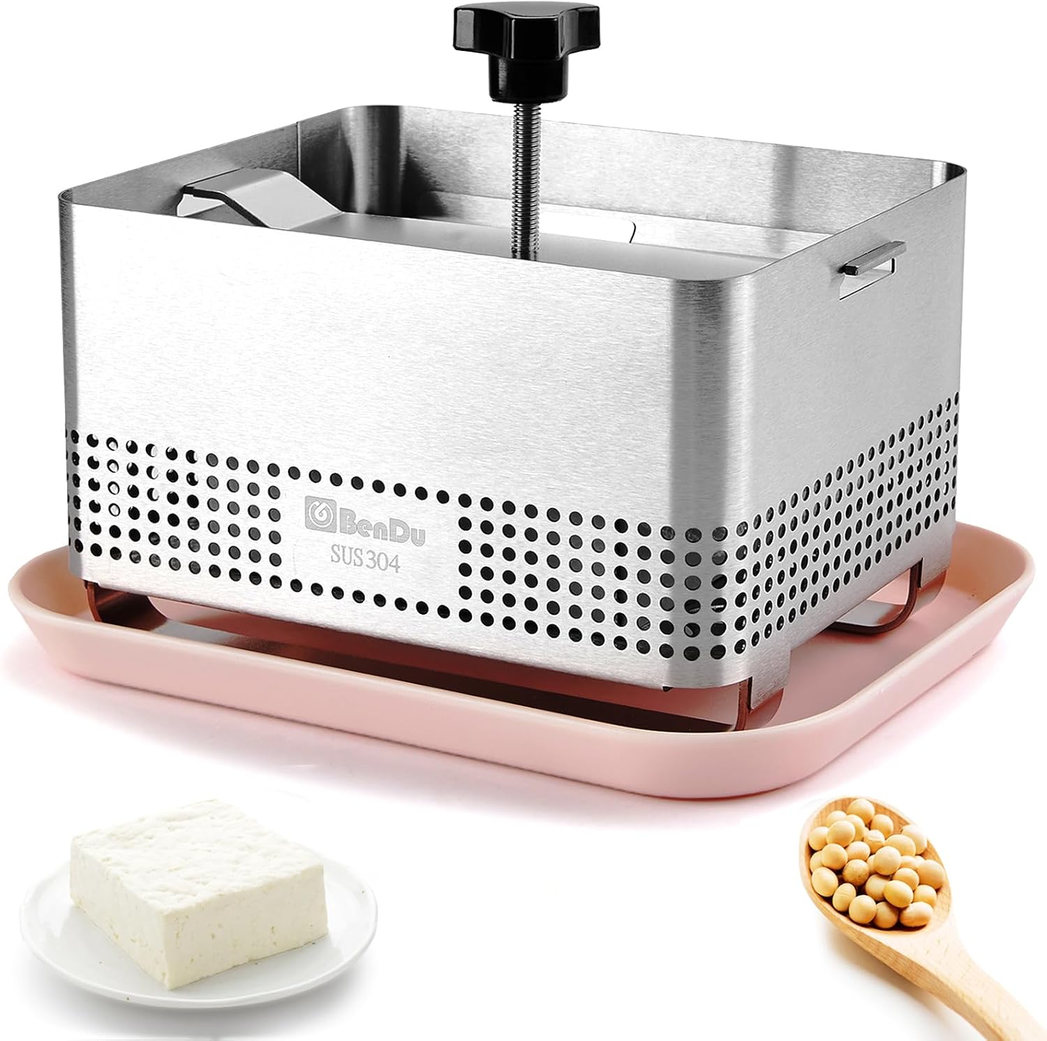 Aldernest Tofu Press 304 Stainless Steel, Paneer Maker with Upgraded Deep-Press, 1.8 pounds
