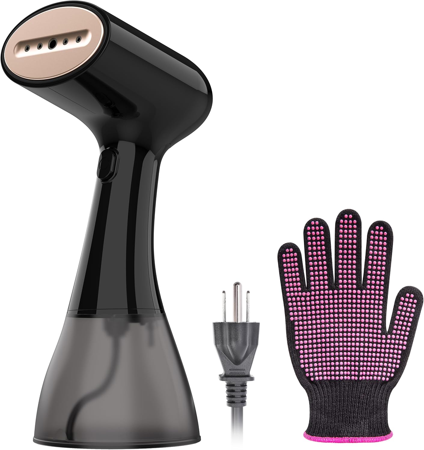 Havenrook GS01 Handheld Clothes Steamer, 400ml Large Water Tank 1500W Fast Heat Up Portable Travel Wrinkle Remover, 1.7 pounds, Black