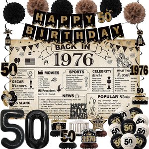 Rowanmere Vintage 1976 50th Birthday Party Decorations for Men Women