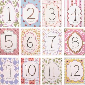 Birchmont Baby Boy/Girl Monthly Milestone Cards, First Holiday, 1st Year Month Photo, 0.19 kg, 5x7-Inch