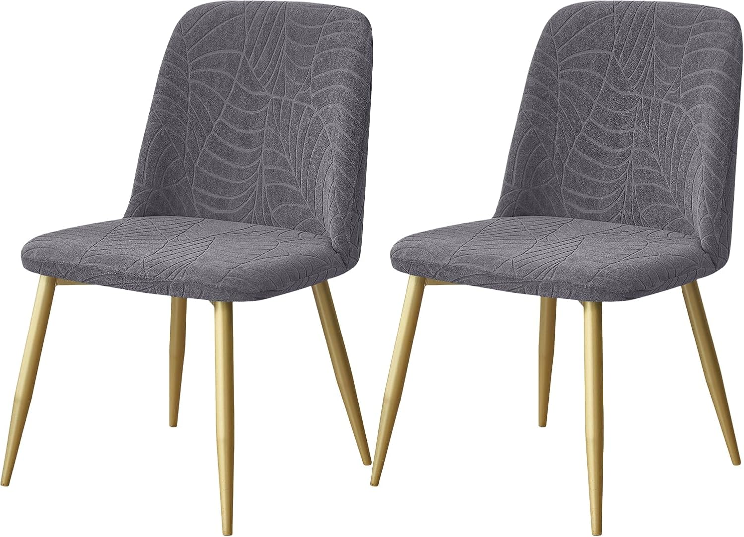 Ashenby Dining Chair Cover Curved Back Dining Chair Covers Modern Chair Slipcover, 2
