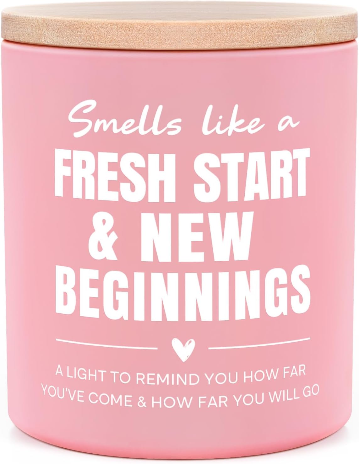 VelloHome New Beginnings Scented Candle 10oz, Divorce Gifts for Women, 1.1 pounds, Pink