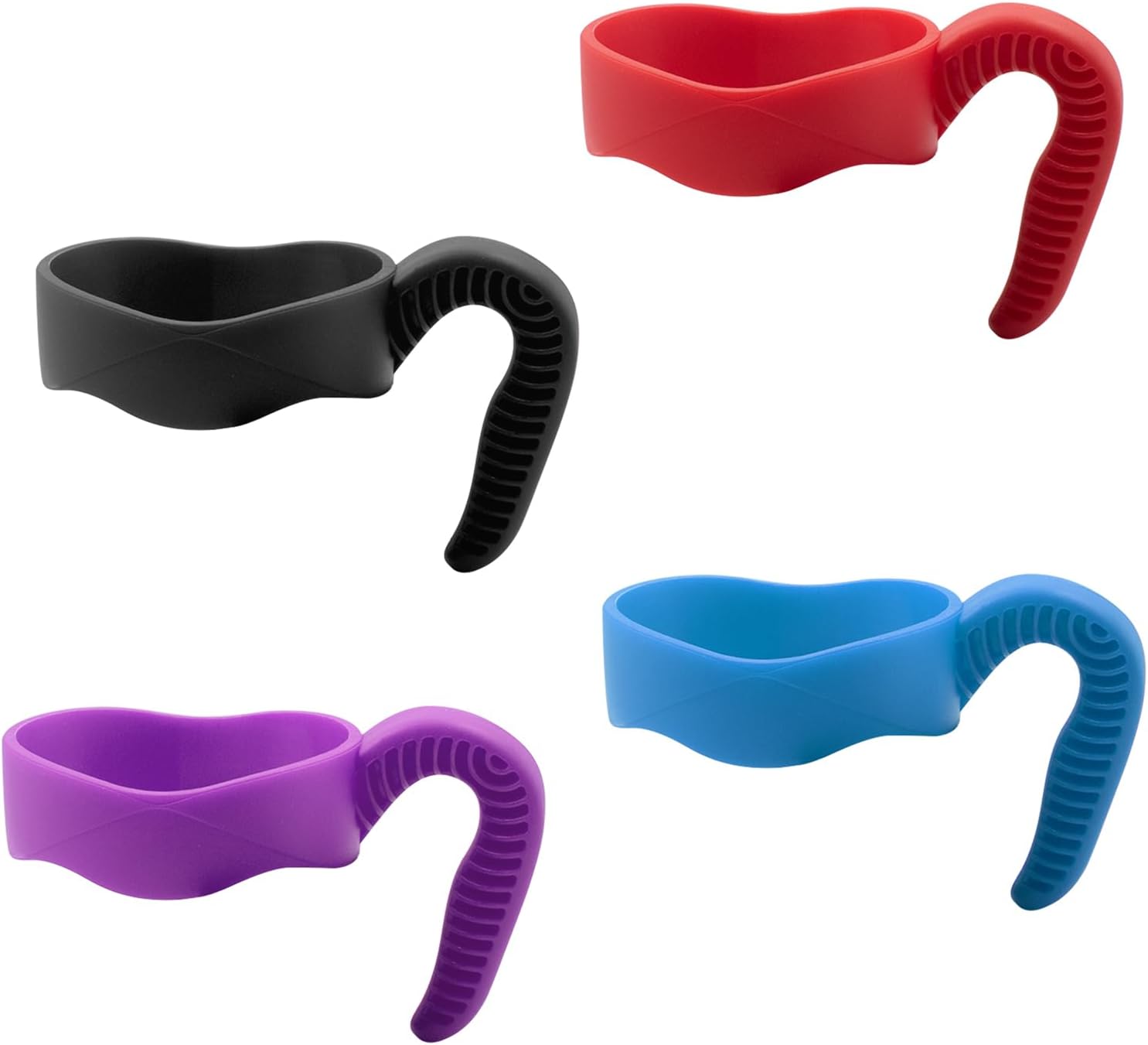 Ashenby 4 PCS 20 Oz Tumbler Handle for Yeti, Anti-Slip Travel Tumbler Cup Holder, Black, Red, Blue, Purple