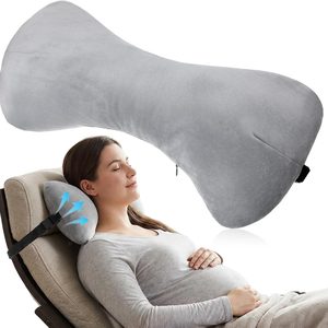 Ashenby 1Pc Neck Headrest Pillow for Recliner Armchairs, Gray