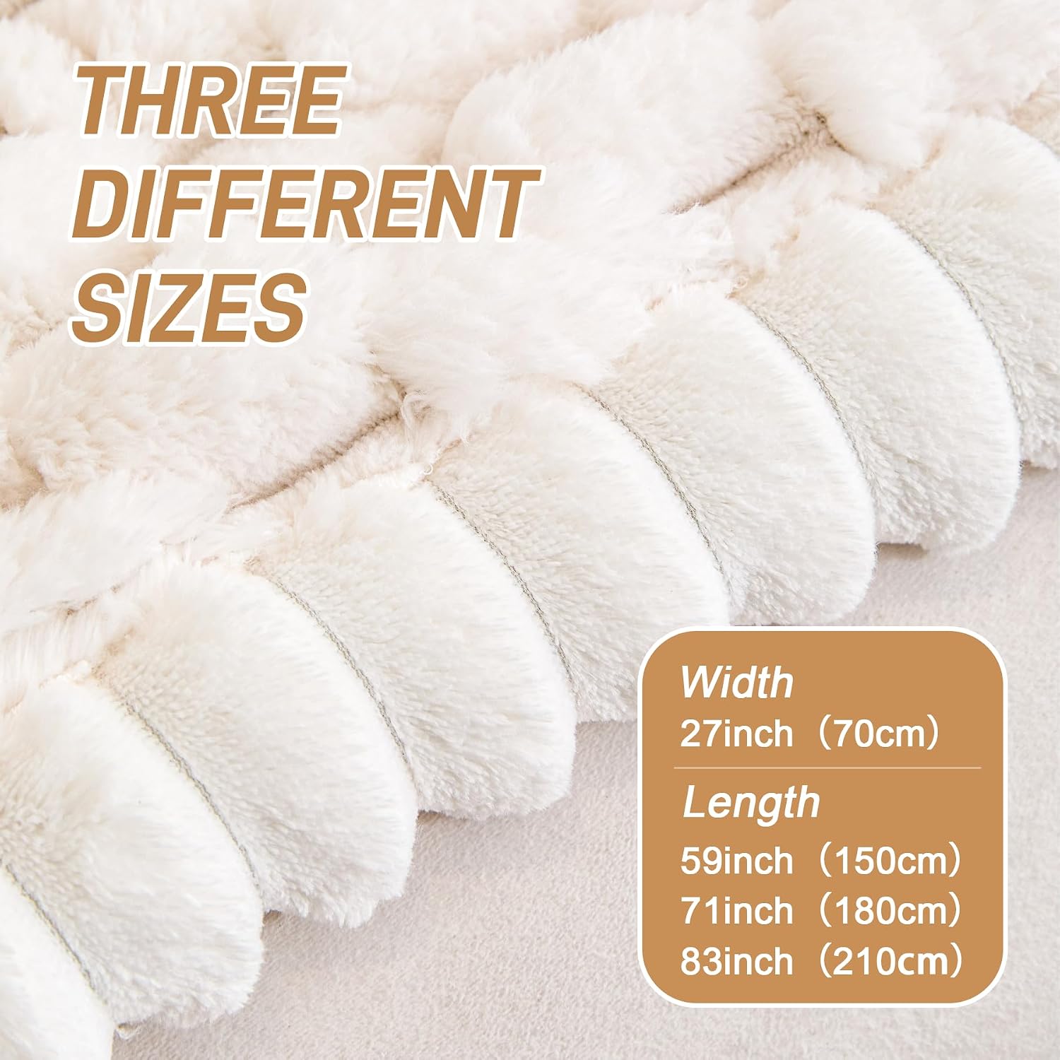 Ashenby Plush Couch Cover for Dogs Non Slip Pet Sofa Protector, Off-white