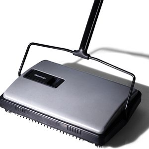 Fernhollow Carpet Sweeper Manual Cordless for Pet Hair & Debris, 2 pounds, Silver