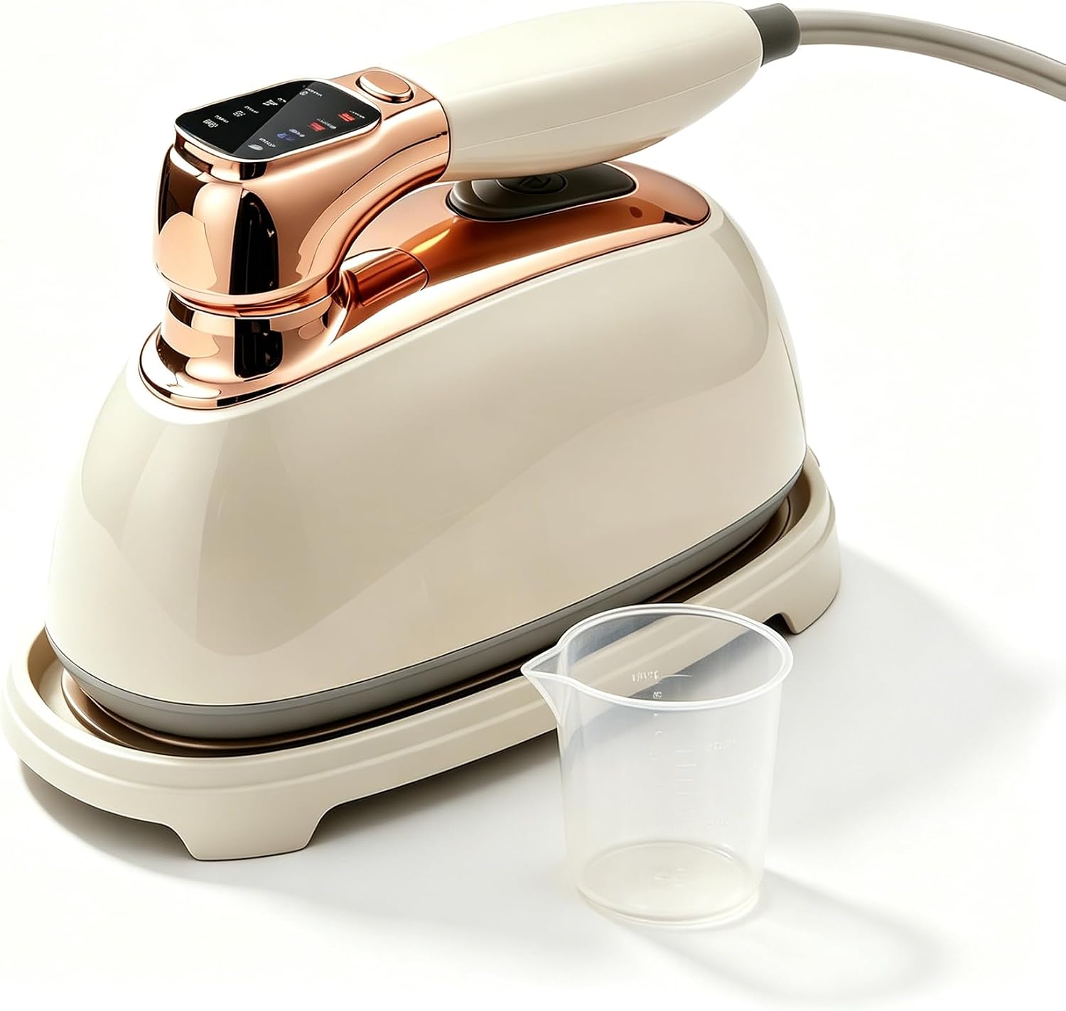 Aldernest Garment Steamer for Clothes 1400W Portable Travel Steamer 180°Rotating Handle with LCD Display Handheld Wrinkle Remover, 260mL Water Tank