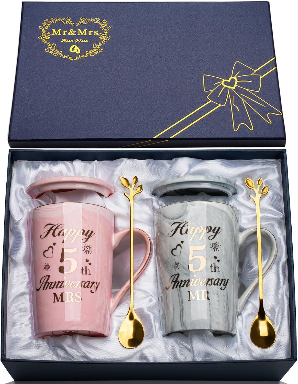 Aldernest 5th Wedding Anniversary Gif-ts, 5 Year Wedding Anniversar-y Gifts, 13.5 Ounces