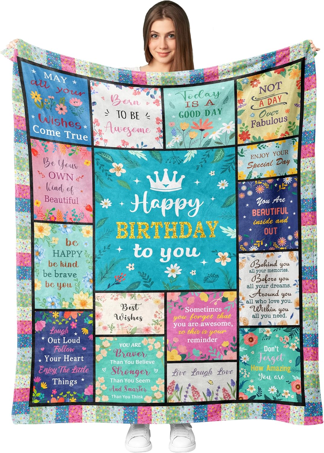 Cedarmoss Birthday Gifts for Women Girl, Gifts for Women Birthday Unique, 0.67 kg, 60"x50", Floral-birthday