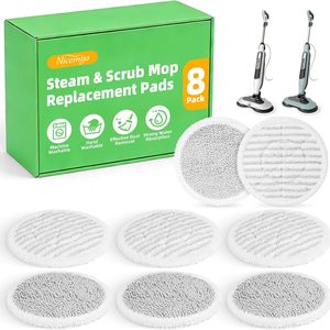 DomiCasa 8 Pack Steam Mop Replacement Pads for Shark Steam & Scrub Mop, 1.04 pounds