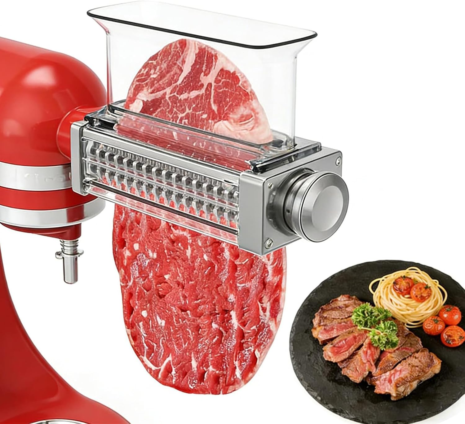 Aldernest 3-Adjust Stainless Steel Meat Tenderizer Attachment for KitchenAid Mixer, 2.44 pounds