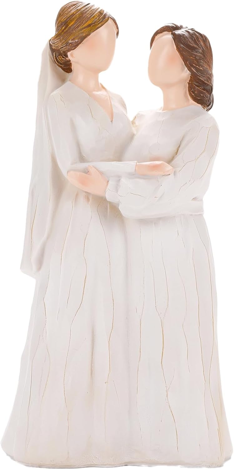Copperlyn Mother of the Bride Gifts, Mother and Daughter Figurines, 8.07" H, 0.46 kg, Beige