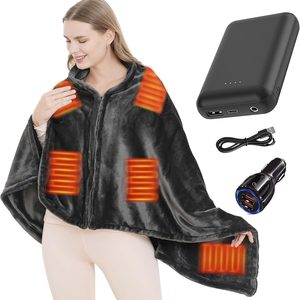 Rowanmere Cordless Heated Shawl, USB Heated Blanket Throw