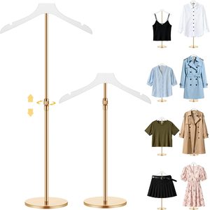 Aldernest 2 Pack Shirt Display Stand 20-35 Inch, Classic, Gold, White
