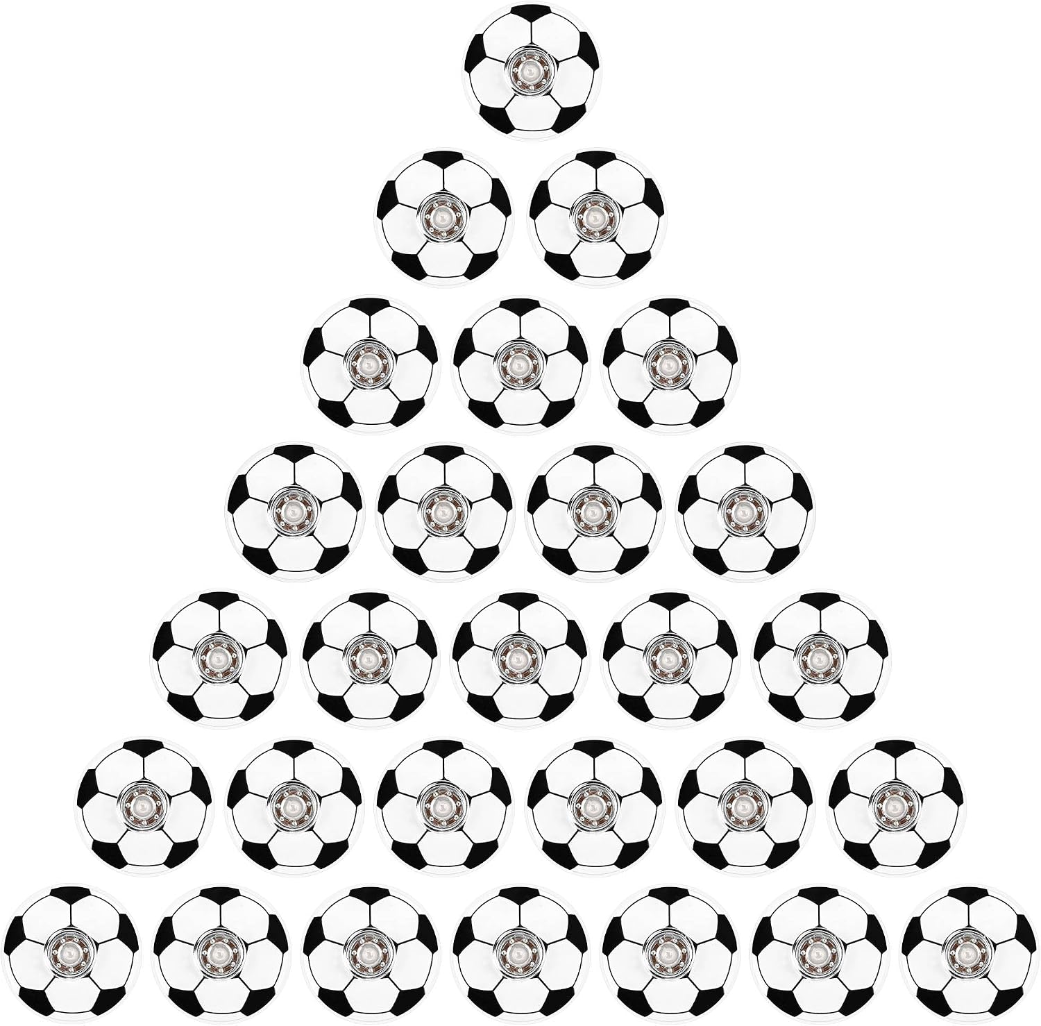 Ashenby 48 Pack Soccer Party Favors Supplies Return Gifts, 13.76 ounces, Small, Silver