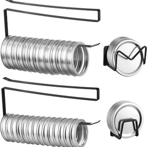 Ashenby 4 Pcs Mason Jar Lid Organizer, Holds 38 Lids & 34 Rings, Black