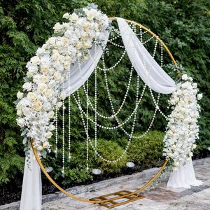 Ashenby 24 Pcs 78 ft Pearl Backdrop Garland, Faux Pearl Hanging String, White