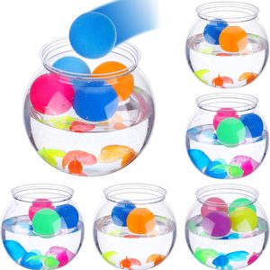 Aldernest 6 Set 30 oz Fish Bowl Table Tennis Carnival Game, bright color, 8 Count