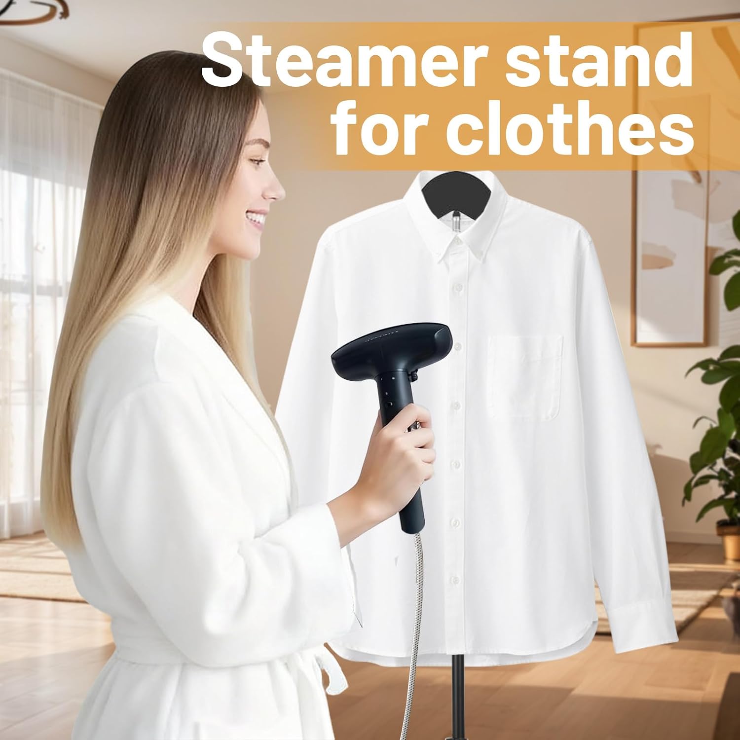 VelloHome Adjustable Shirt Display Stand 32-63 Inch, 1 PACK, Black