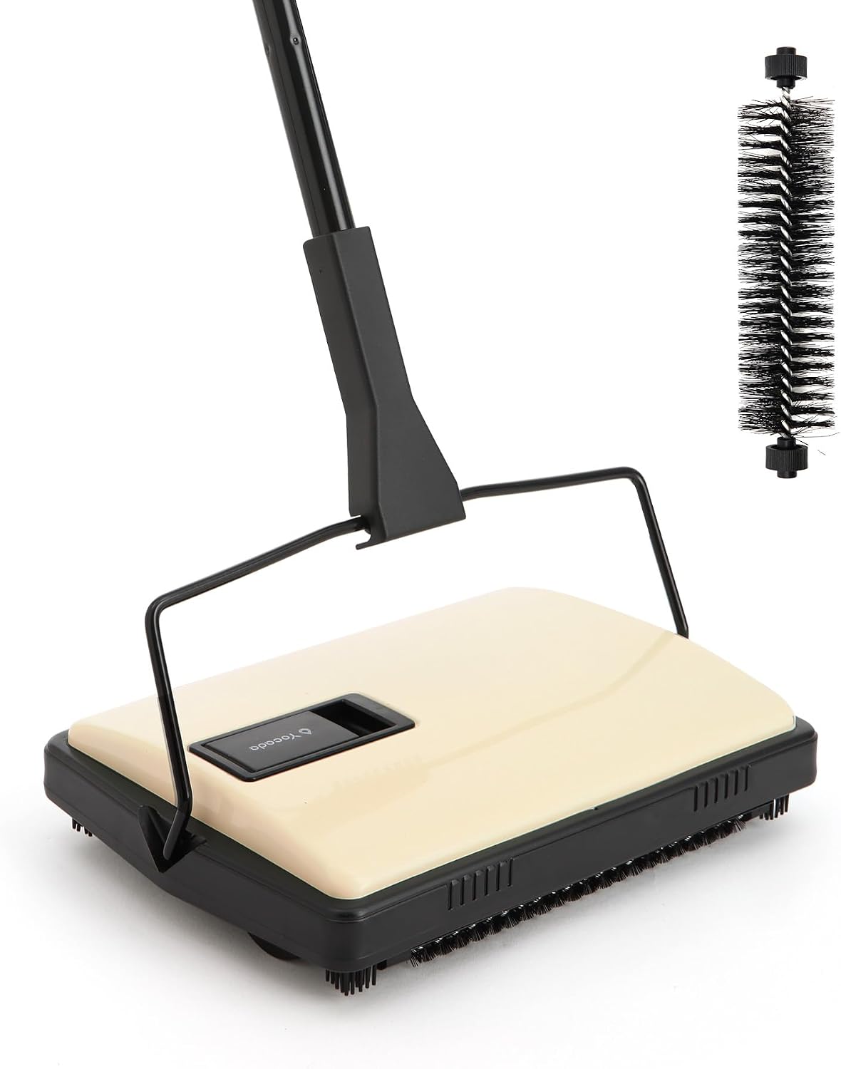Havenrook Manual Carpet Sweeper Cleaner Household Sweeper 1*Extra Brush, White