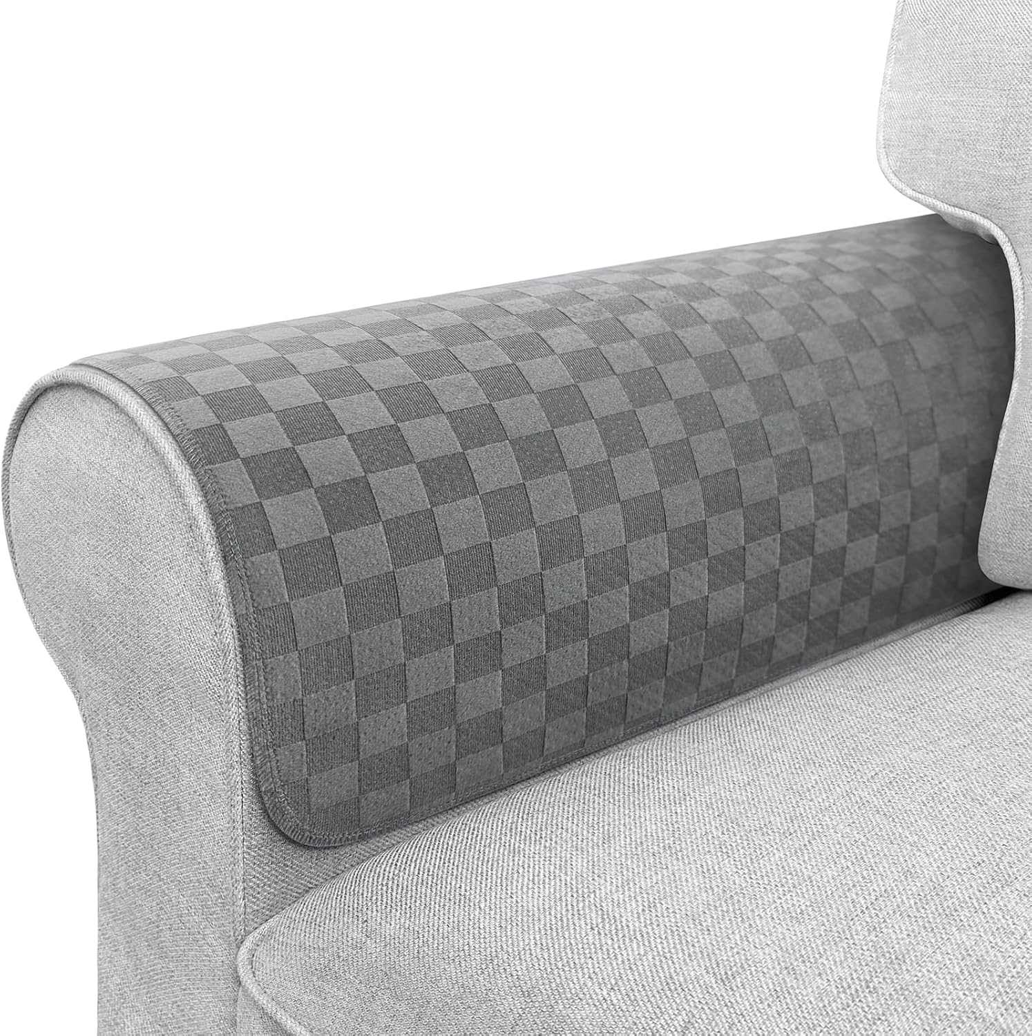 Aldernest Couch Arm Covers, Sofa Arm Covers, Waterproof Armrest Cover for Sofa, Loveseat, Dark Gray, 2