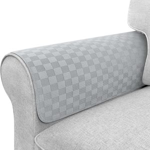 Aldernest Couch Arm Covers, Sofa Arm Covers, Waterproof Armrest Cover for Sofa, Loveseat, Grey, 2