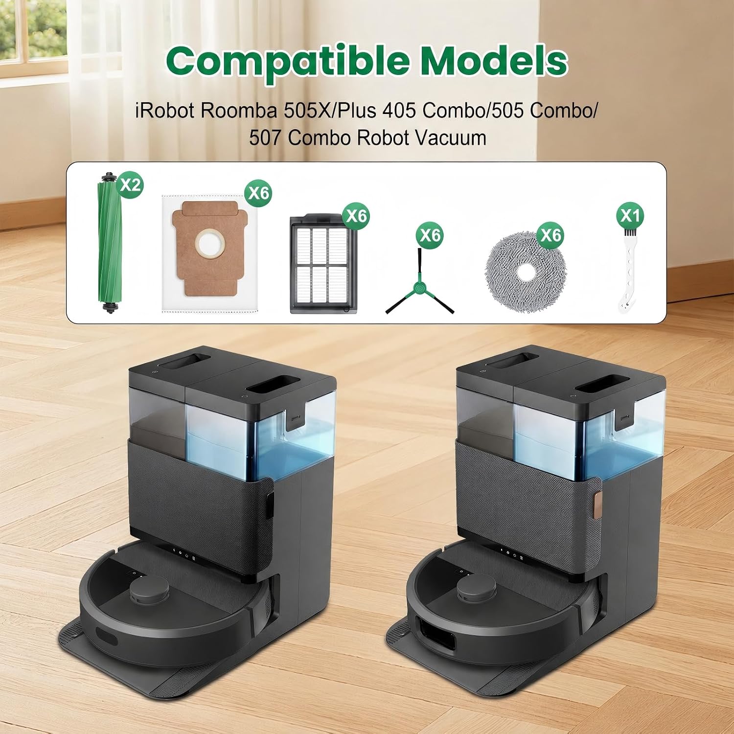 Aldernest 27 Pcs Replacement Parts for iRobot Roomba 505X/Plus 405/505 Combo Vacuum