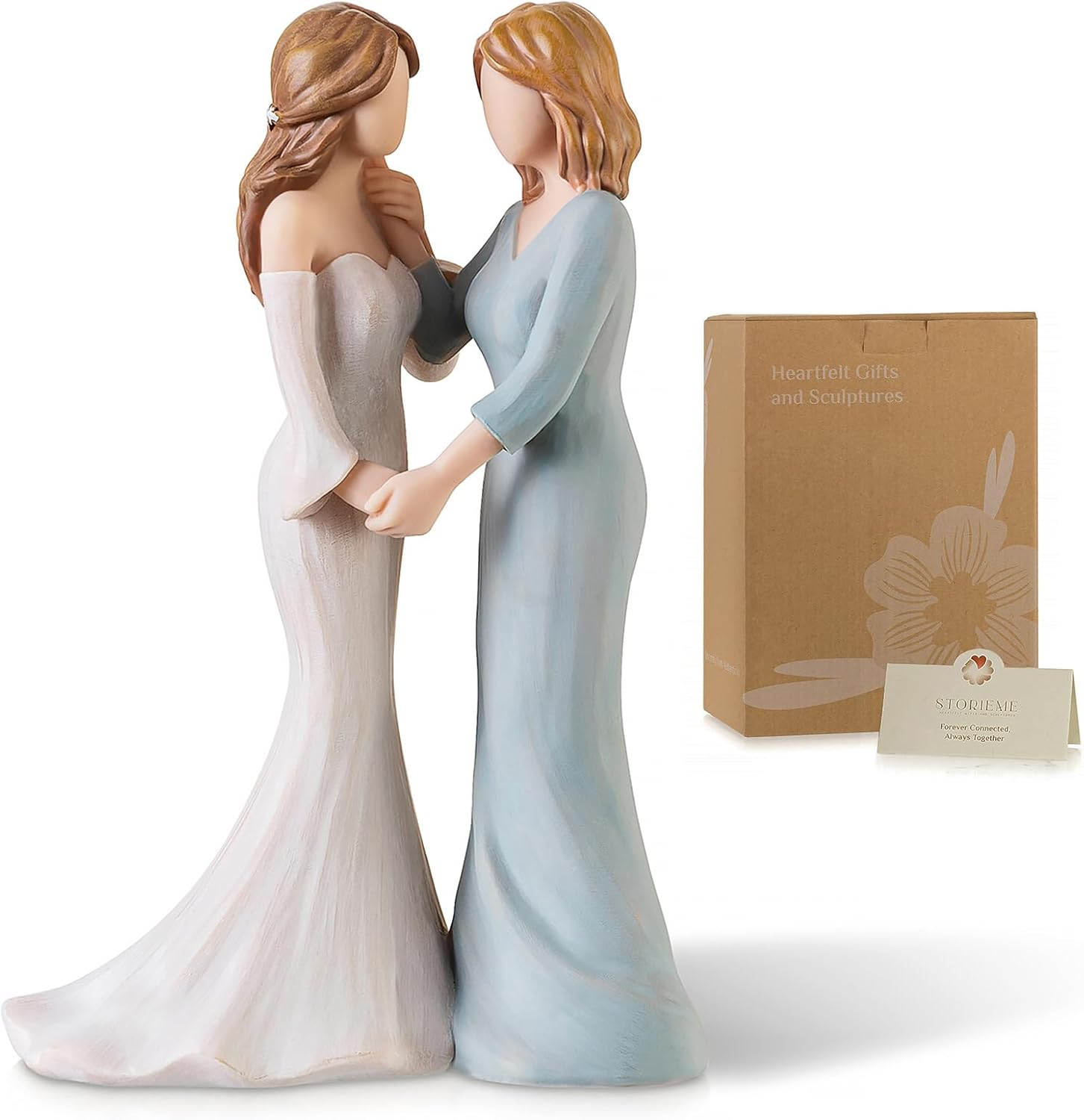 Ashenby Mother of The Bride Figurine Gifts for Wedding Day & Engagement, 14.08 ounces, White