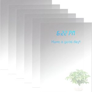 Aldernest 6 Packs Two Way Mirror 12" x 16" x 0.04" Acrylic Infinity See Through Mirror 30% Transparent