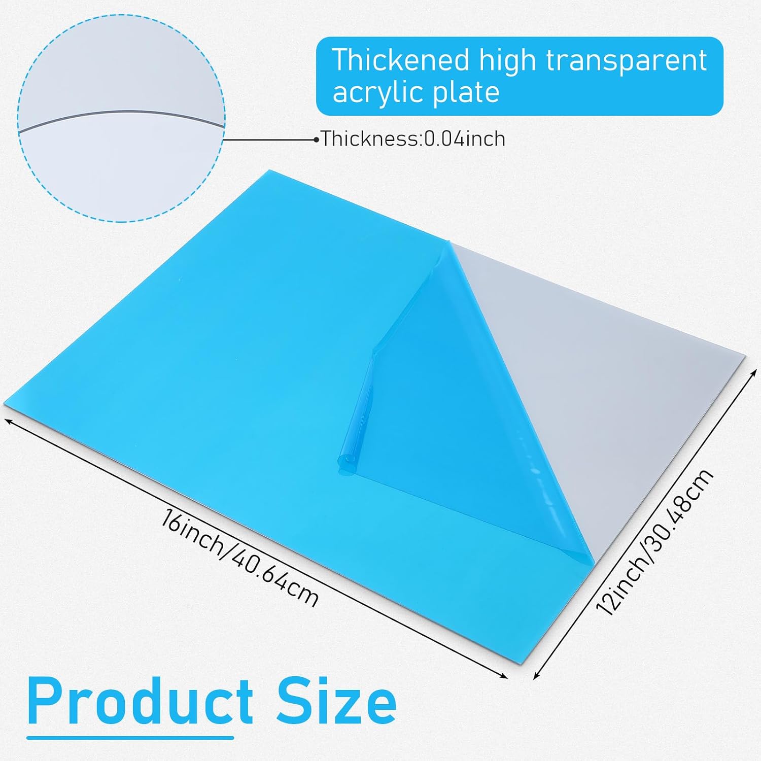 Aldernest 6 Packs Two Way Mirror 12" x 16" x 0.04" Acrylic Infinity See Through Mirror 30% Transparent