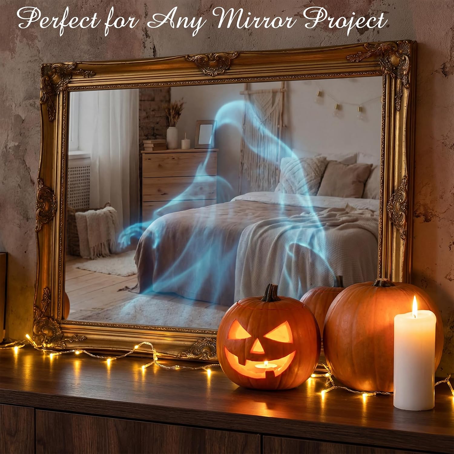 Aldernest 6 Packs Two Way Mirror 12" x 16" x 0.04" Acrylic Infinity See Through Mirror 30% Transparent