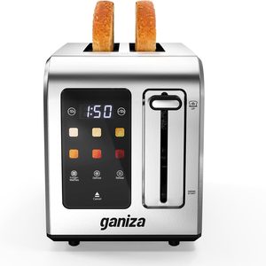 Barleyfield Toaster 2 Slice with Touchscreen Smart Toasters Wide Slot, Max 925W, Stainless Steel