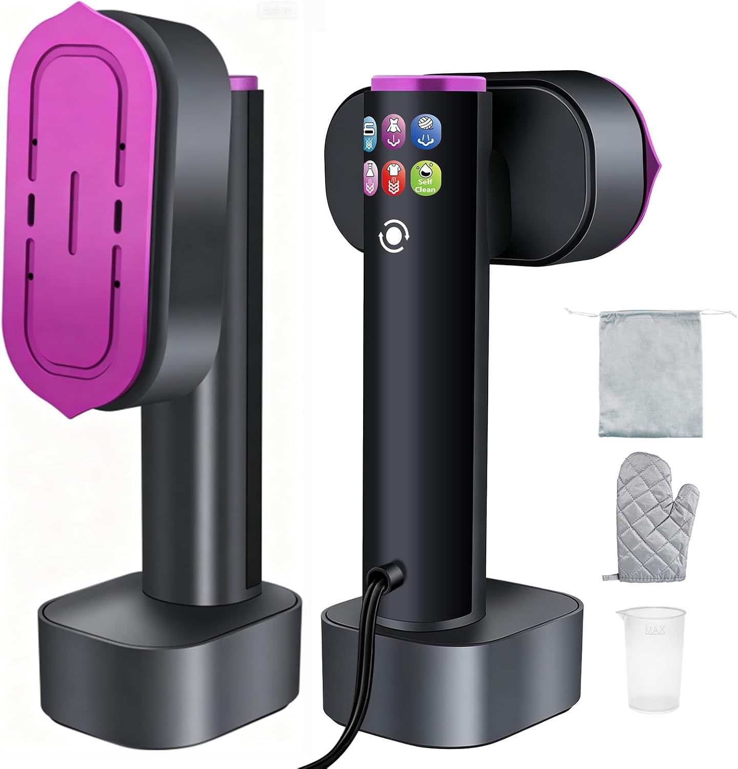 Copperlyn Handheld Garment Steamer, 2-in-1 Steamer & Iron, 1200W Fast Heat, Purple