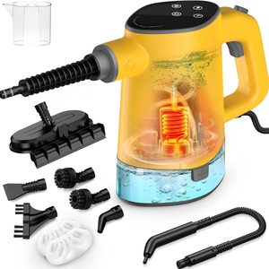 CozyWick Steam Cleaner for Home, 10s Fast Heat Up, 2 Levels Steam Control, 450mL Tank, 1500 g, Yellow