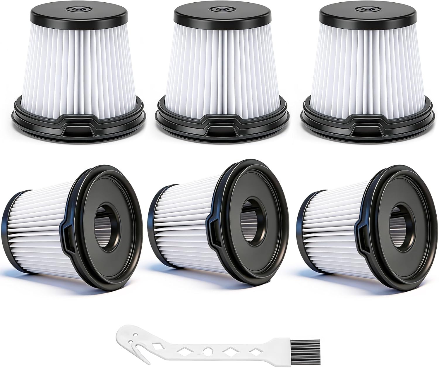 DomiCasa 6 Pack IW3511 BU3521 Filter Replacements for Shark IW3511 IW1111 IW1120 Detect Pro Lightweight Cordless Stick Vacuum Cleaner and Shark BU3523