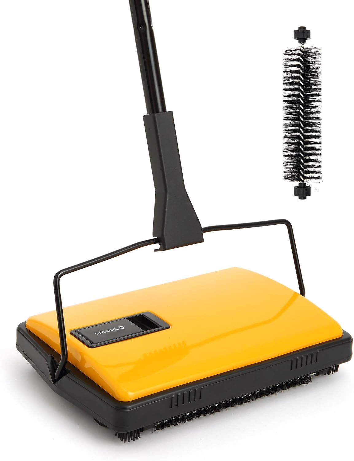 Havenrook Manual Carpet Sweeper Cleaner Household Sweeper Hand Push, Yellow
