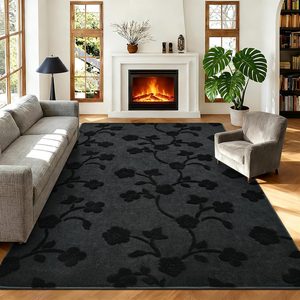 Aldernest 4x6 Dark Grey Modern Memory Foam Area Rugs for Bedroom Living Room, B-dark Grey, 24 Square Feet