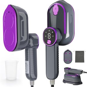 Barleyfield Portable Travel Steamer for Clothes 1200W 2 in 1 Clothes Steamer Handheld, Purple