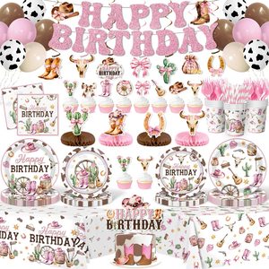 Tanglewick Cowgirl Birthday Party Decorations, Pink