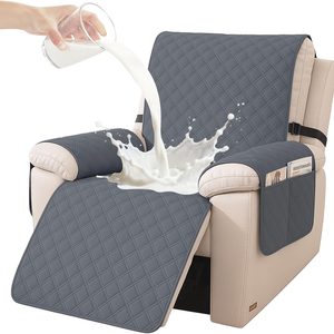 Aldernest Waterproof Recliner Covers Washable, with Pocket, Dark Gray
